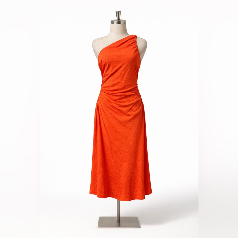 ANTONIO MELANI One-Shoulder Orange Dress NWT - Picture 2 of 8